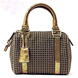 Authentic Vintage Fendi Rare Embroidered Micro Zucca Canvas Mini Boston Bag